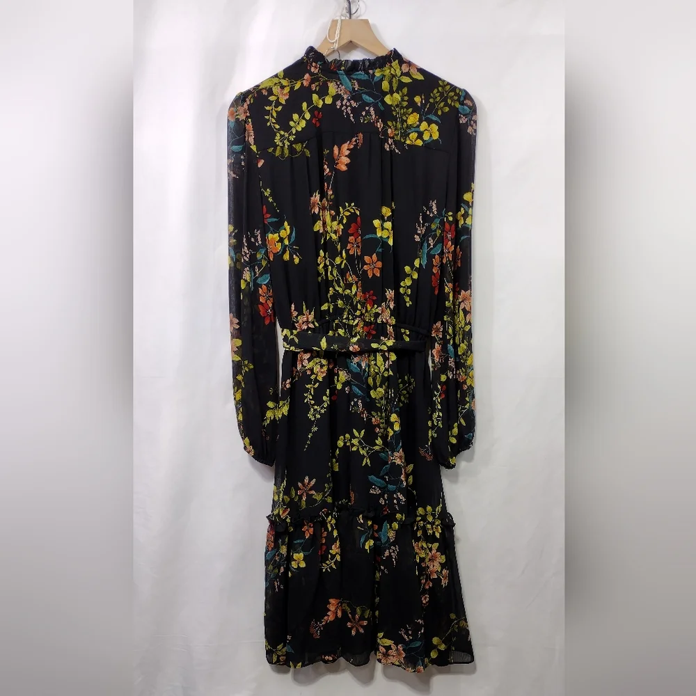 Tommy Hilfiger Floral Dress Women's 12 Multicolor Artsy Cottagecore Peasant - Picture 5 of 10